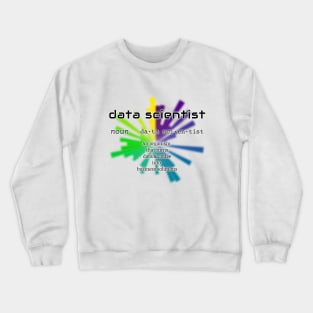 Data Scientist Dictionary Definition | Polar Chart White Crewneck Sweatshirt